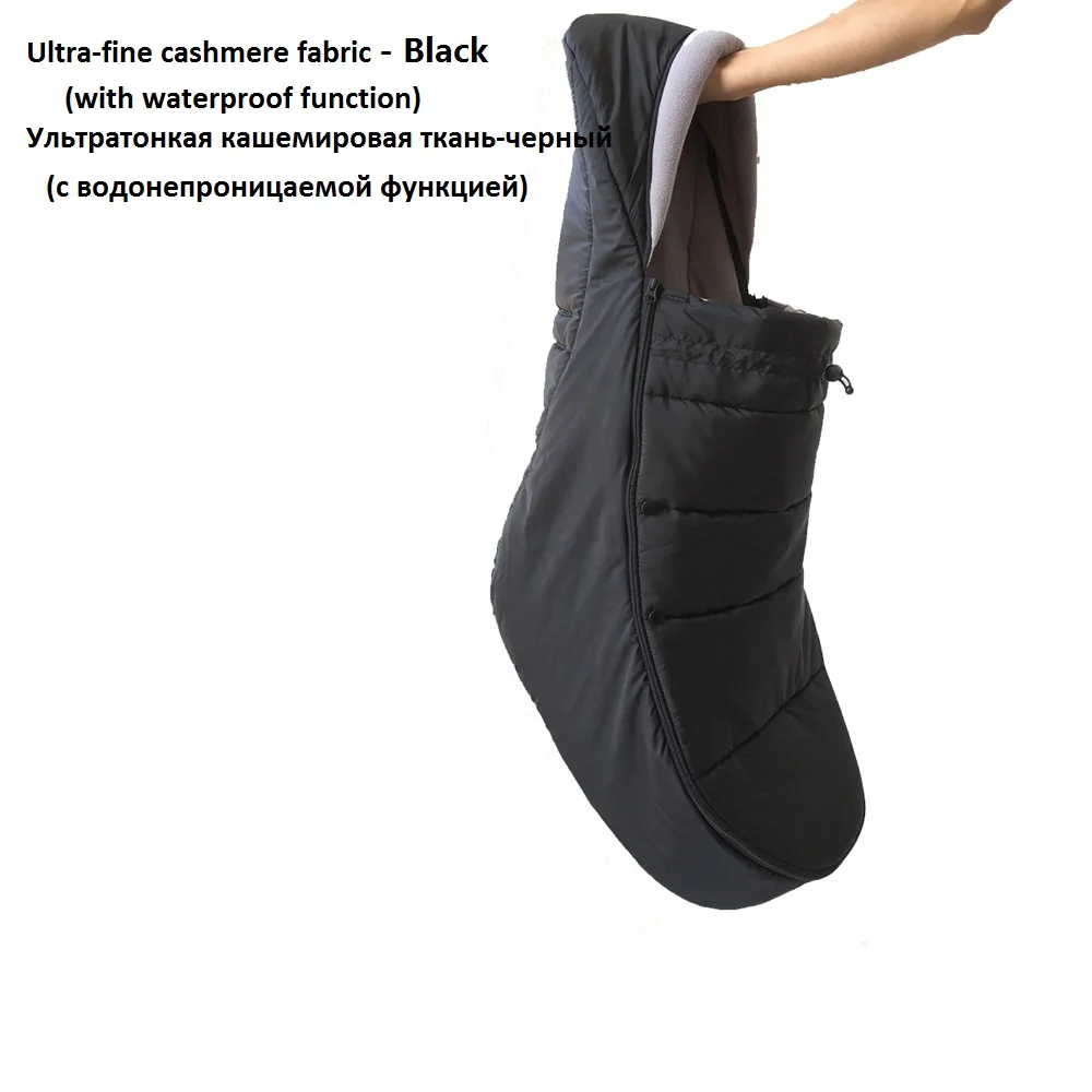 waterproof black Универсальные аксессуары для детских колясок; зимние носки; сумка для сна; ветрозащитная теплая Пижама; детская коляска; муфта для ног; Babyzen yoyo - Цвет: waterproof black