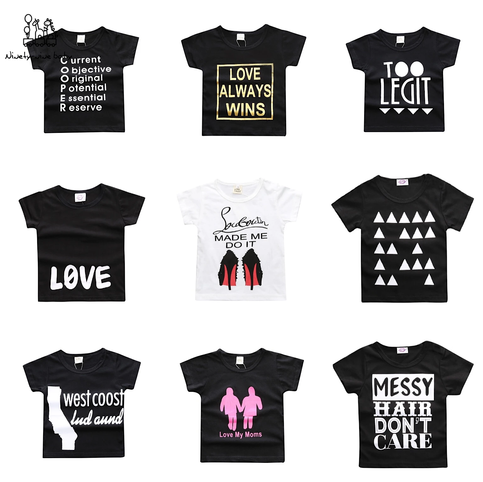 

Kids Girl T Shirt Summer Baby Boy Cotton Tops Toddler Tees Clothes Children Clothing Letter T-shirts Short Sleeve Casual Wear