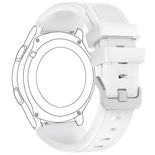White HOKE 22 мм спортивный силиконовый ремешок для samsung gear S3 Frontier Band для gear S3 классический резиновый ремешок для часов сменный Браслет - Цвет ремешка: White