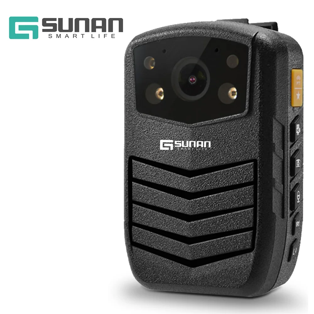 Gsunan 64G нательная камера переносной DVR корпус видео Регистраторы полиции с 4000 мА/ч