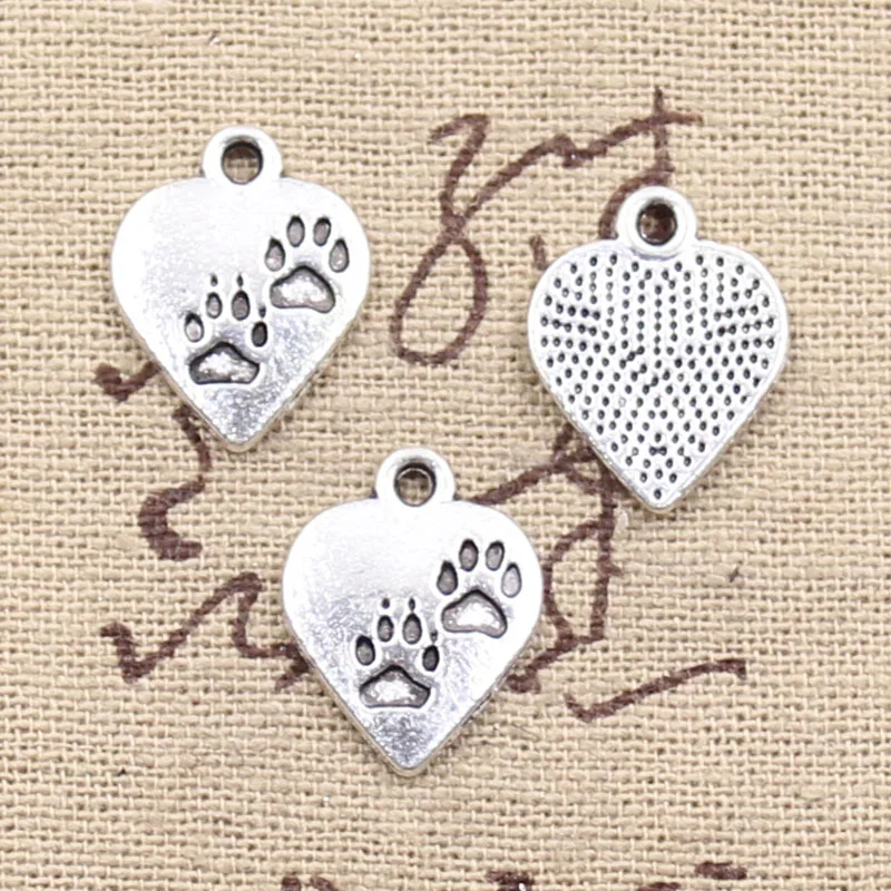 

15pcs Charms Heart Foot Feet 17x13mm Antique Tibetan Bronze Silver Color Pendant Findings Accessories DIY Vintage Choker Jewelry