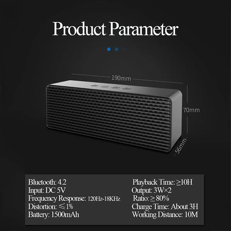 Lenue Bluetooth динамик портативный беспроводной громкоговоритель звук системы 4 2