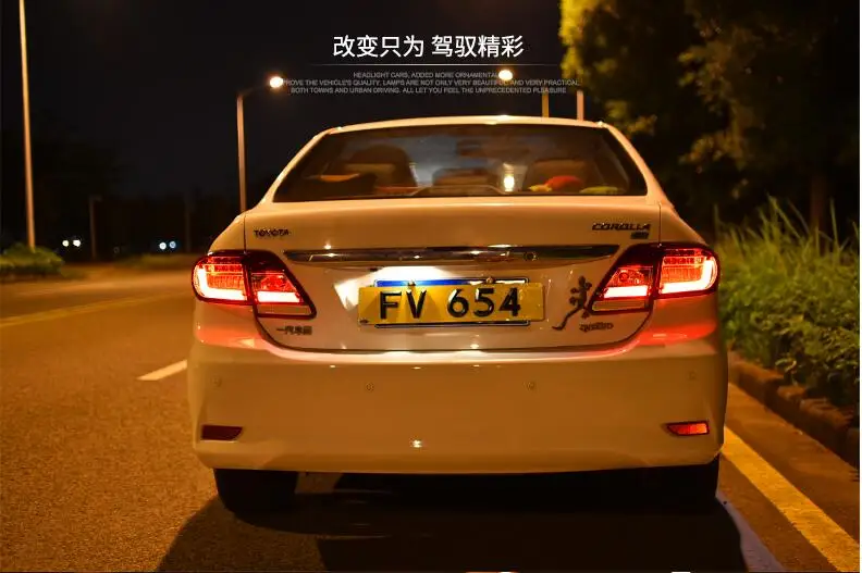 Один комплект фар для бампера автомобиля задние фары для Corolla задние фары 2011 2012 2013 год светодиодные задние фары противотуманные фары Corolla задние фары