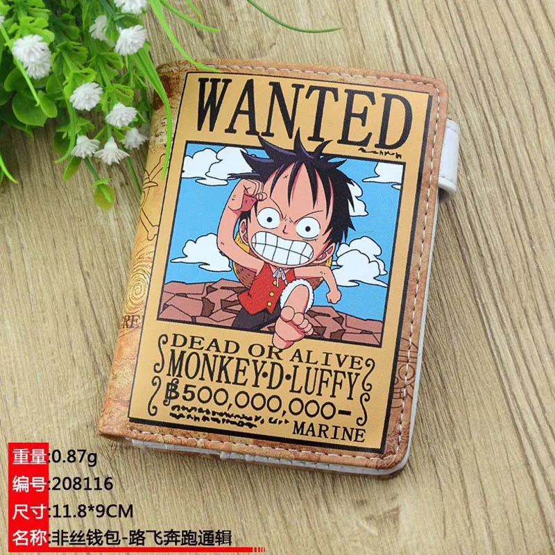 One Piece 2 My Hero Academy аниме мужской кожаный кошелек Ryuoh no Oshigoto женский держатель для карт кошелек для кнопки короткий Подарочный кошелек - Цвет: One Piece 2