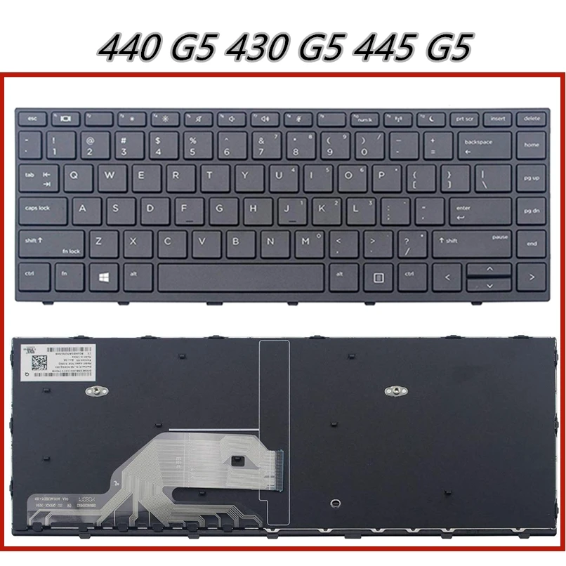 Клавиатура для ноутбука с английской раскладкой hp Probook 440 G5/430 G5/445 G5/HSN-Q04C/HSN-Q06C -
