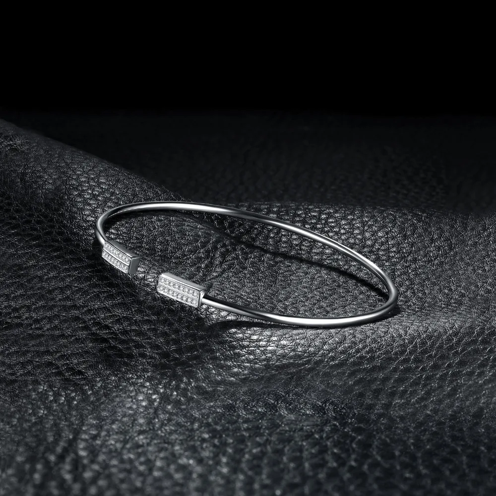 JewelryPalace стерлингового серебра 925 минималистский кубический цирконий Регулируемый Браслет-манжета подарки для Для женщин и девушек Модные украшения