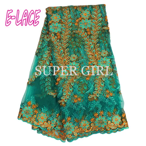 Чистый синий Высокое качество Африканский швейцарские ткани кружева Швейцарии