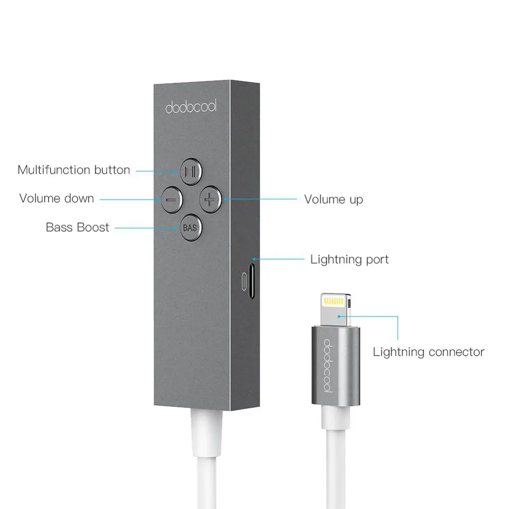 Dodocool Hi Res usb type C до 3 5 мм переходник для наушников USB разъем Aux кабель с встроенным