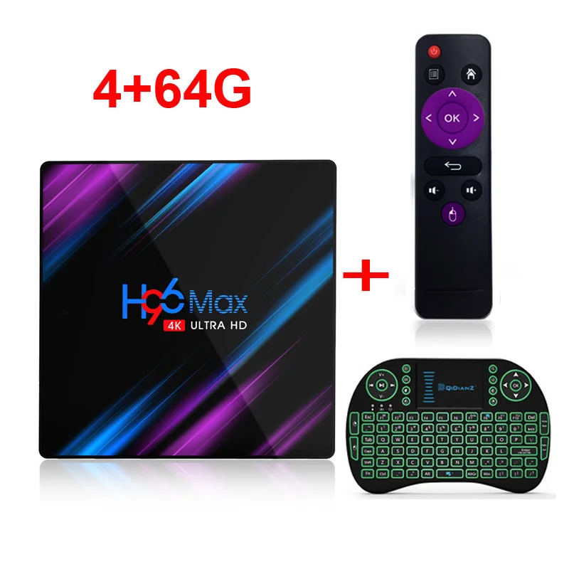 4G64G add I8 DQiDianZ Android 9,0 H96 MAX RK3318 4 ядра 2,4G/5G WiFI 4G 64GB Android tv box 2,4/5,0G WiFi Bluetooth 4,0 H96 max tv box - Цвет: 4G64G add I8