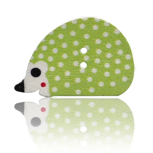 50 шт. деревянные пуговицы для шитья животных ежик 2 отверстия DIY ремесло