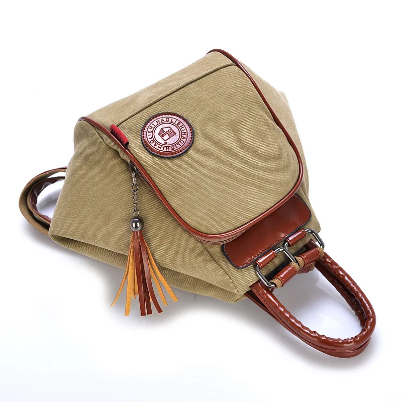 Female hand carry canvas bag packet Korean tidal new winter backpack shoulder handbag factory wholesale | Багаж и сумки