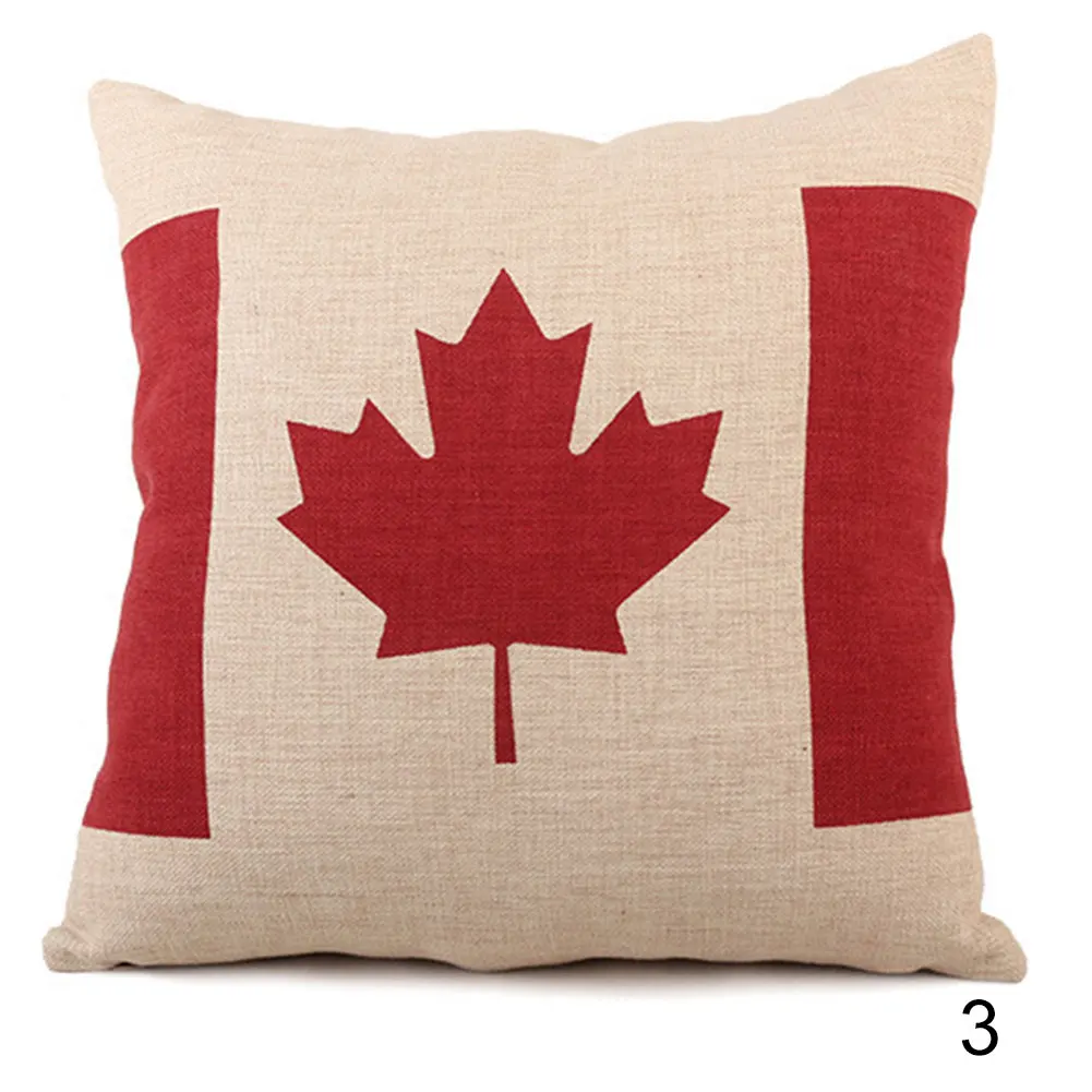 Patriotic USA American UK Canada Flag Cushion Stars Stripes pillowcase Chair Seat Decoration UYT Shop | Дом и сад