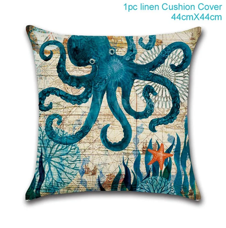 octopus pillowcase QIFU морской воздушный шар из фольги в виде животного воздушные шарики в форме животных День Рождения Декор Дети День рождения под морем вечерние украшения Акула вечерние принадлежности - Цвет: octopus pillowcase