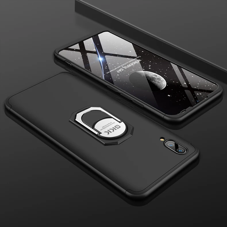 Чехол для VIVO Y91c, роскошный чехол, 3 в 1, полное защитное кольцо, магнитный держатель, ударопрочный корпус для VIVO Y91i Y93s, чехол