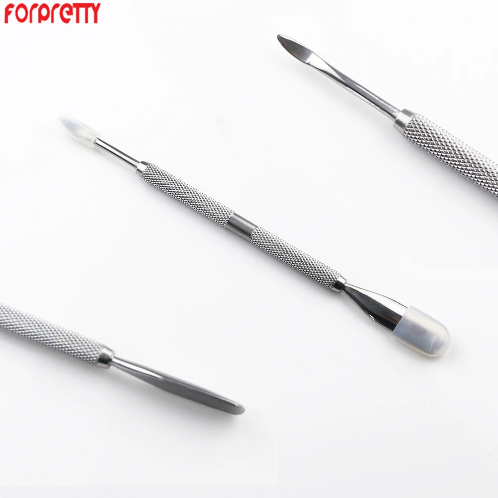 Ножи кутикулы Pusher Remover кожи cuticule podologia Маникюр продукты Corta cuticulas cuticula ложка Дизайн
