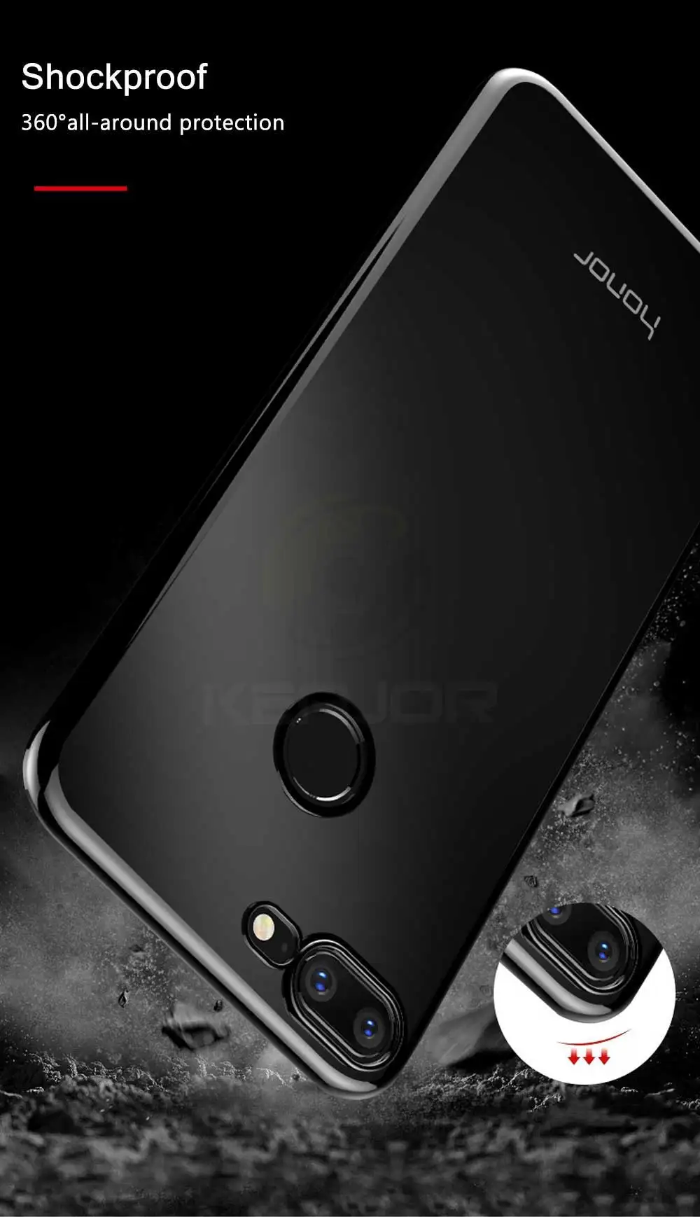 Чехол для Huawei Honor 9 Lite, мягкий чехол из ТПУ и силикона, Роскошный прозрачный чехол на заднюю панель для Honor 9 Lite, чехол