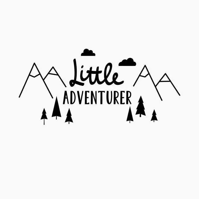 Nordic Style Adventure Little Adventurer Home Wall Decal Sticker Vinyl Stickers For Kids Room Baby Wallpaper K616 | Дом и сад