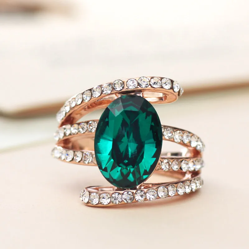 Neoglory австрийские кристаллы и стразы очаровательные многослойные кольца для