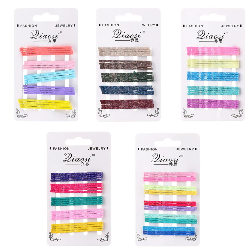 20 шт./компл. заколки для волос блестящие плоская женская заколка девочек ярких