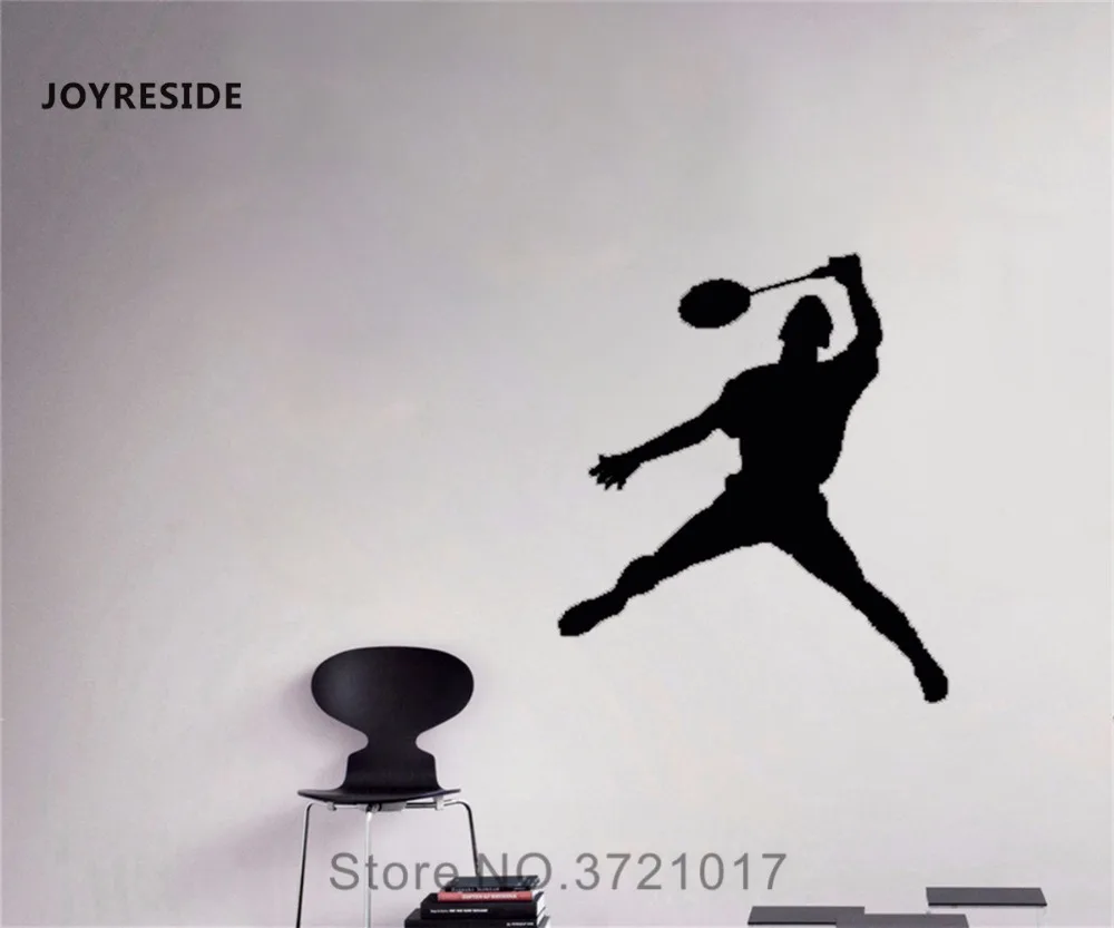 Настенная Наклейка для игры в теннис, униформа для игроков, декор для любого комнаты, внутреннее украшение A092