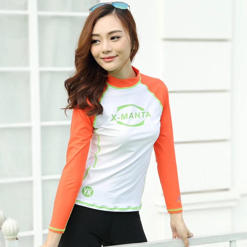 Спортивная одежда для дайвинга и парусного плавания из лайкры UPF 50 + топы женщин