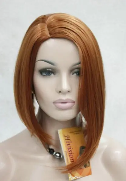 100% Бесплатная доставка Новое Высокое Качество Мода Аватар парик Лиса Красный Parted