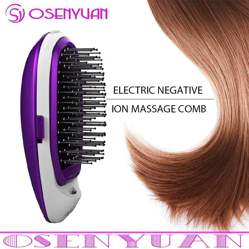 Лидер продаж фиолетовая электрическая Ионная Щетка для укладки волос волшебная