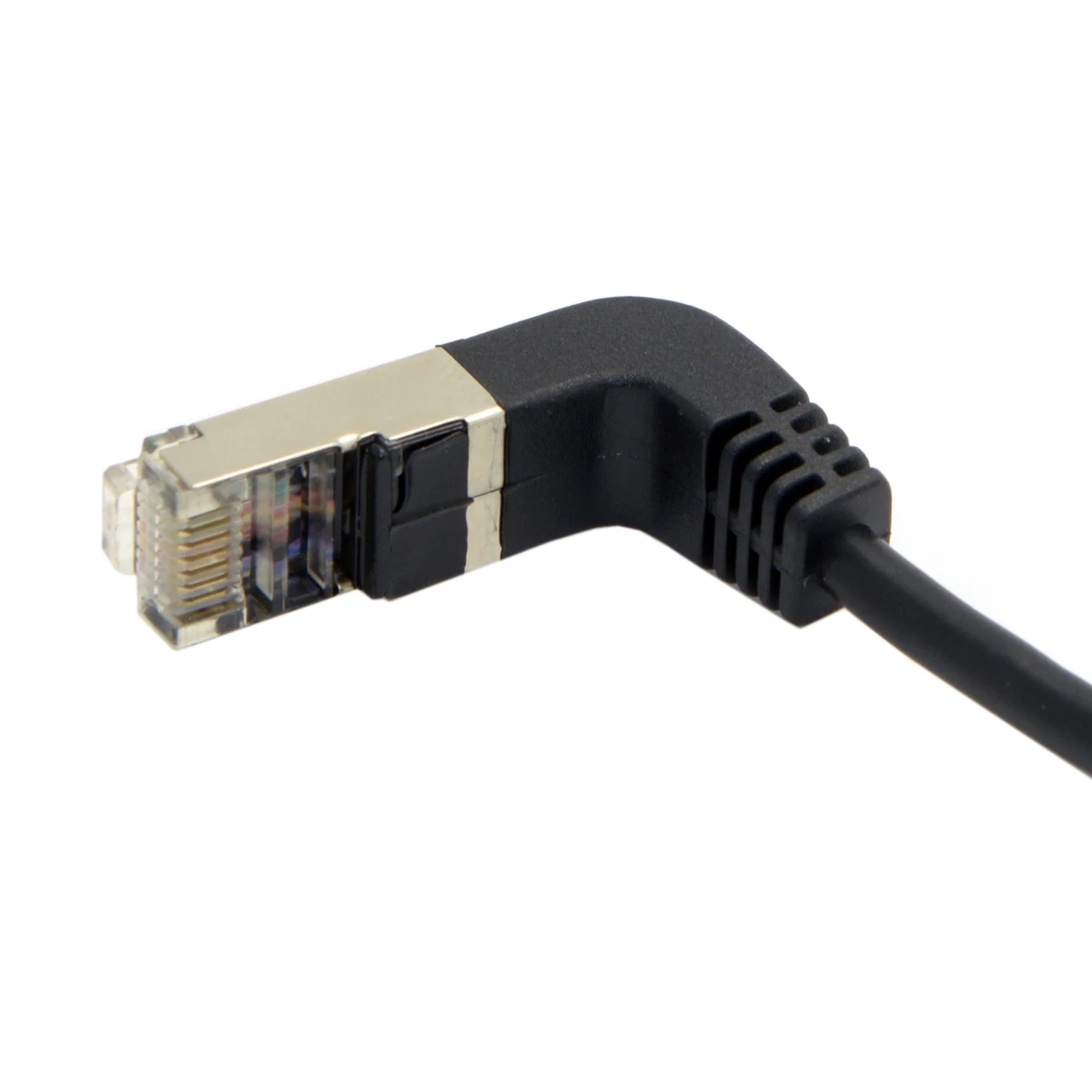 90 градусов вверх угловой STP UTP Cat 5e мужчин и женщин Панель Крепление Ethernet Сетевой