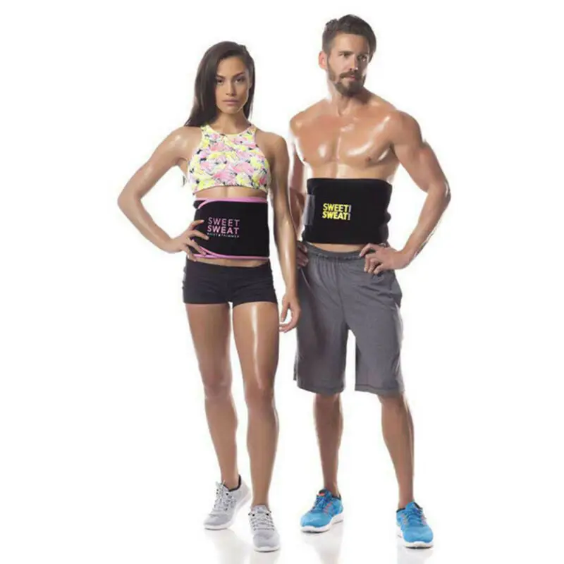 Men Women Waist Trimmer Belt Sweat Wrap Tummy Stomach For Weight Loss Fat Burner | Спорт и развлечения
