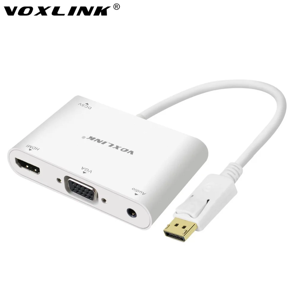 Voxlink 1080 P 3 в 14 К Дисплей Порты и разъёмы DP TO VGA/HDMI адаптер конвертера кабеля с аудио