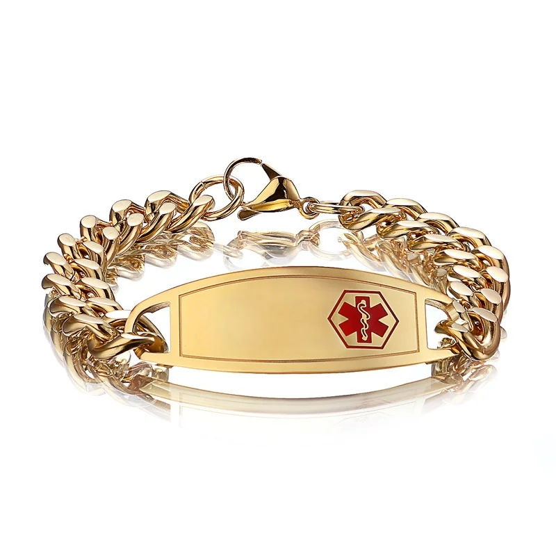 Модный мужской женский браслет из нержавеющей стали эмблема змеи медицинский