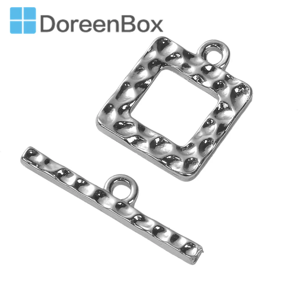 Doreen Box квадратные переключения застежек из сплава и цинка два цвета для