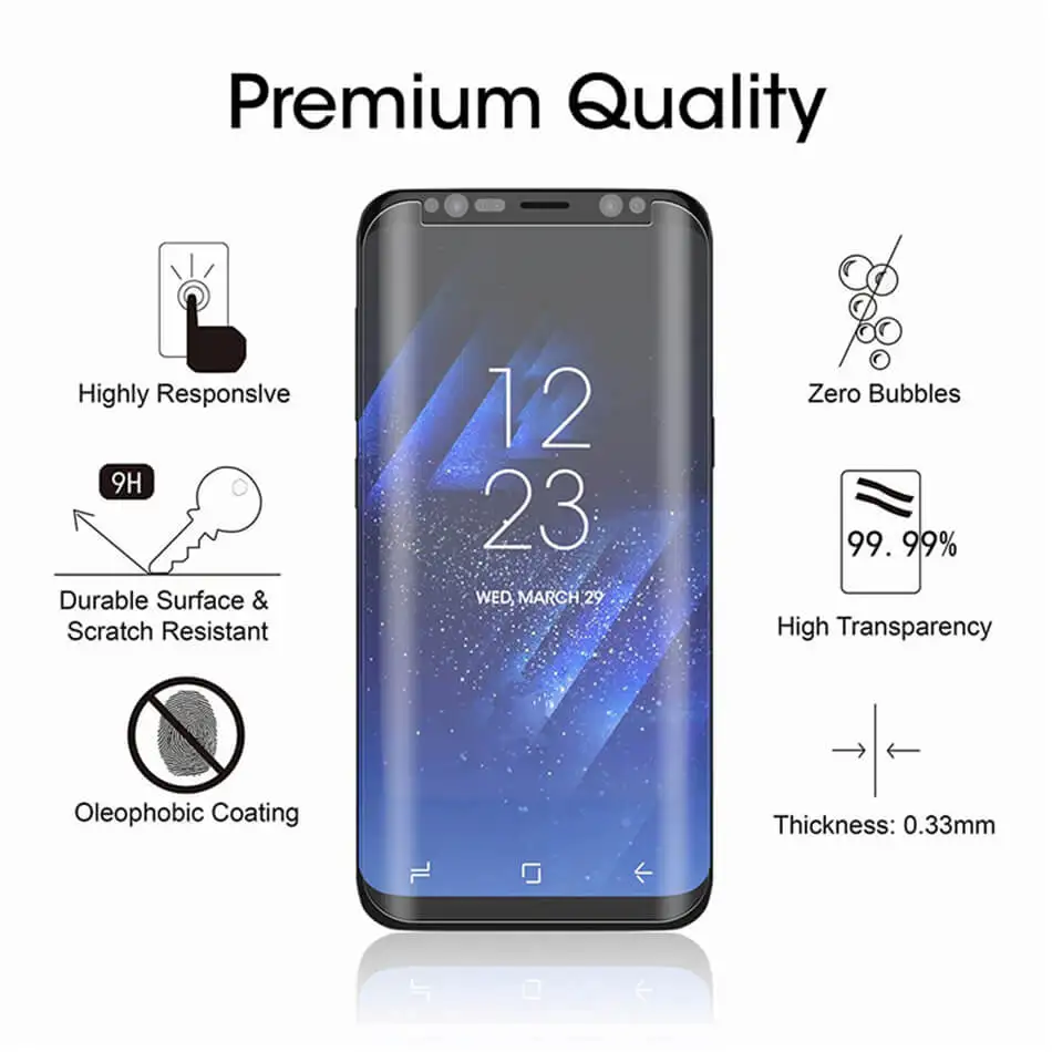 6D защитный Стекло для samsung Galaxy S8 плюс протектор Закаленное Экран S9 защитная