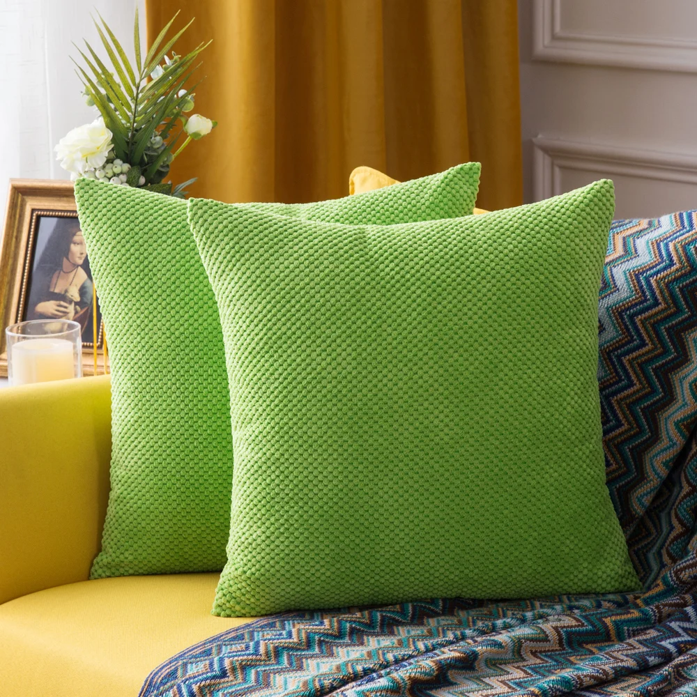 Декоративные Чехлы на подушки мягкие гранулы Одноцветный чехол наволочки s для