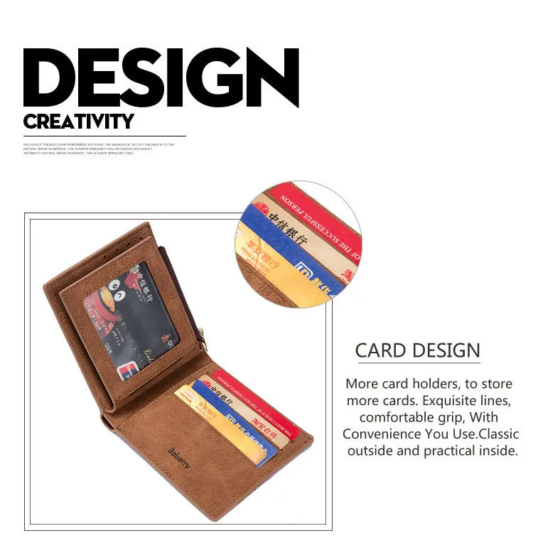 Men Wallet Money Bag Male Bifold PU Leather Coin Change Card Case New Model Style Hot Leisure Urban Compact Hipster Fashion