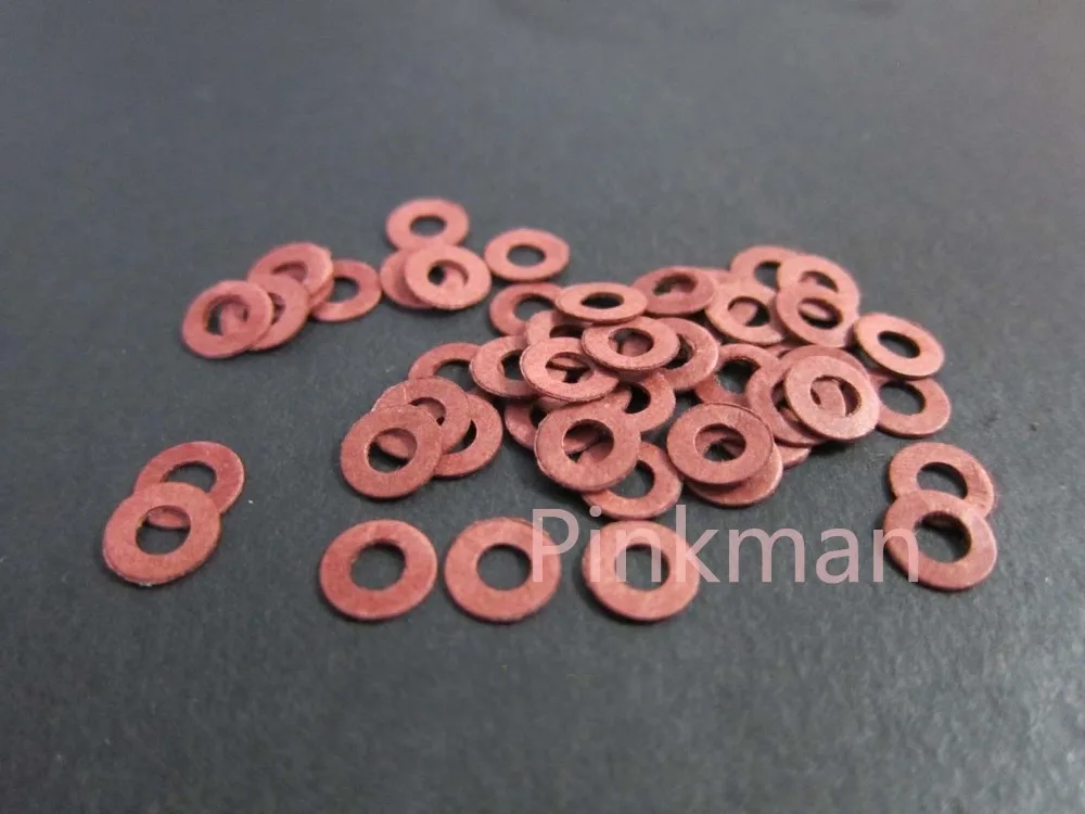 

1000 Pcs M4 4mmx8mmx0.5mm Red Insulating Fiber Washer