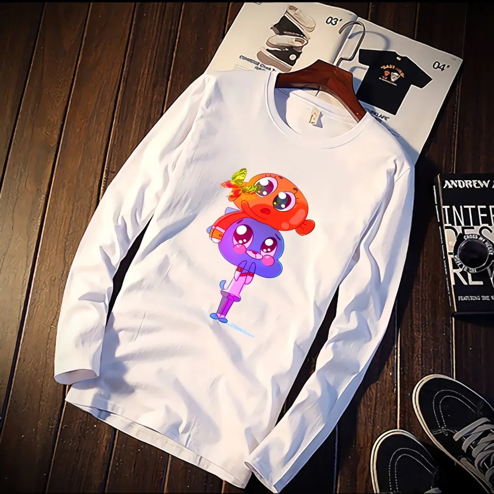Kawaii Gumball/забавная футболка с героями мультфильма «Удивительный мир», хлопковые футболки с круглым вырезом размера плюс, брендовые рубашки унисекс с длинным рукавом