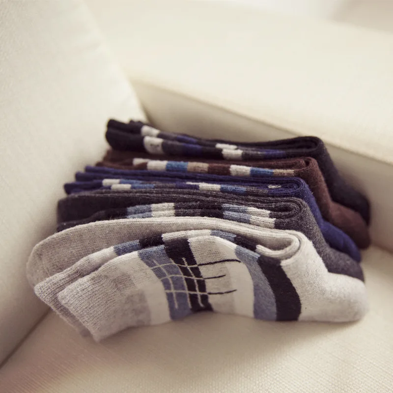 10 Пар/лот Новые мужские шерстяные носки well картины в середине зимой высокого