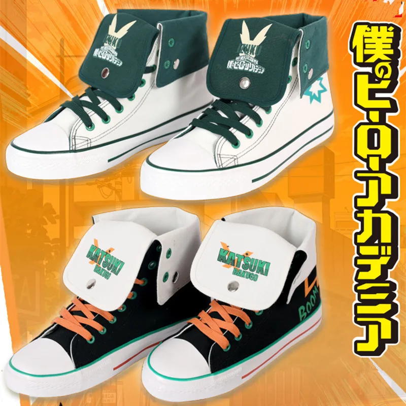 Обувь для косплея в стиле аниме Bakugou Katsuki Izuku Midoriya deku парусиновая обувь высокие