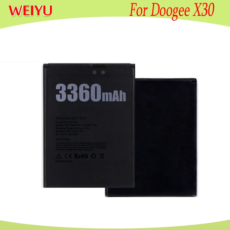 WEIYU 3360 мАч долгое время батареи в режиме ожидания Для Doogee X30 сменные для телефона