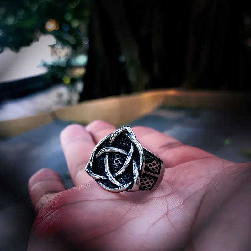 Байер 316L нержавеющая сталь Valknut перстень скандинавский символ Одина норвежский викинг ювелирные изделия мужские Мальчики Мода LR521