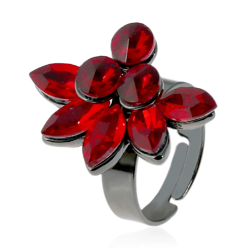 Duohan Марка Игристые красного оттенка Кристалл женские Серьги гвоздики и