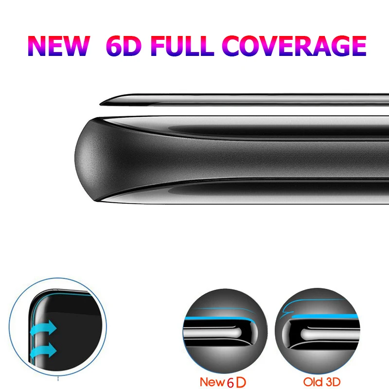 6D закаленное стекло для samsung Galaxy S8 Plus Note 8 9 S7 Edge Защитная пленка экрана S9 полное