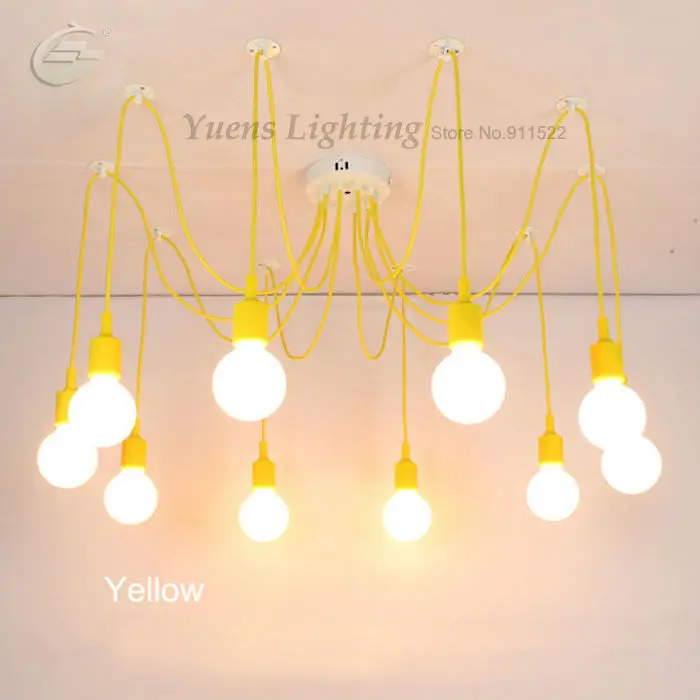 Северная индивидуальность креативный Эдисон промышленная E27 паук лампа кофейный