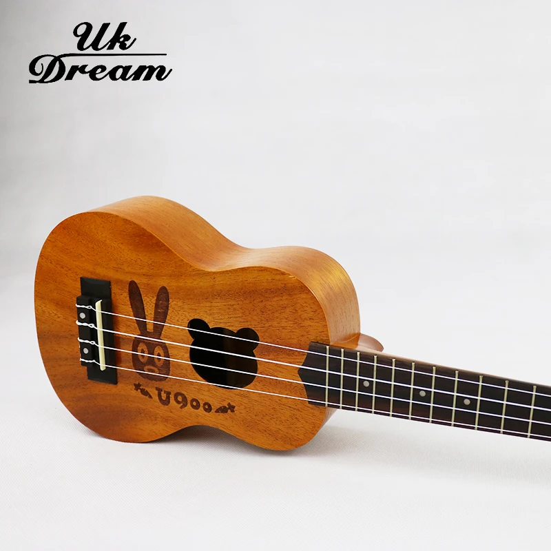Великобритания мечта 21 дюймов Персик Мини-укулеле гитара Гавайи 4 струнные