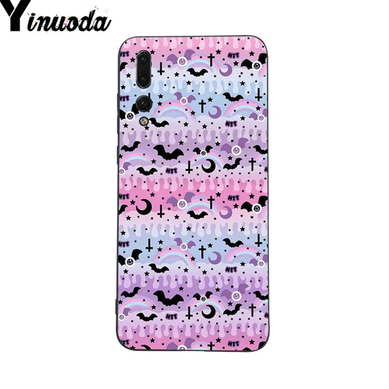 Yinuoda Pastel Goth Girl Bats Rainbow Чехол для телефона с рисунком Huawei P9 P10 Plus Mate9 10 Mate10 Lite P20 Pro Honor10
