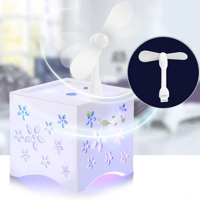 Электрический Воздуха Mist Чайник Fogger Спа Красочные Night Light USB Увлажнитель Дома