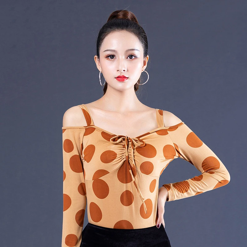 Модная новинка топы для латинских танцев женская сексуальная одежда с открытыми