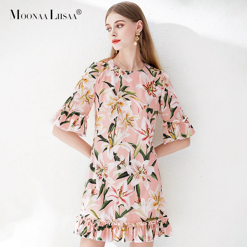 Женское платье с принтом лисы Moonaa летнее свободное трапециевидной формы