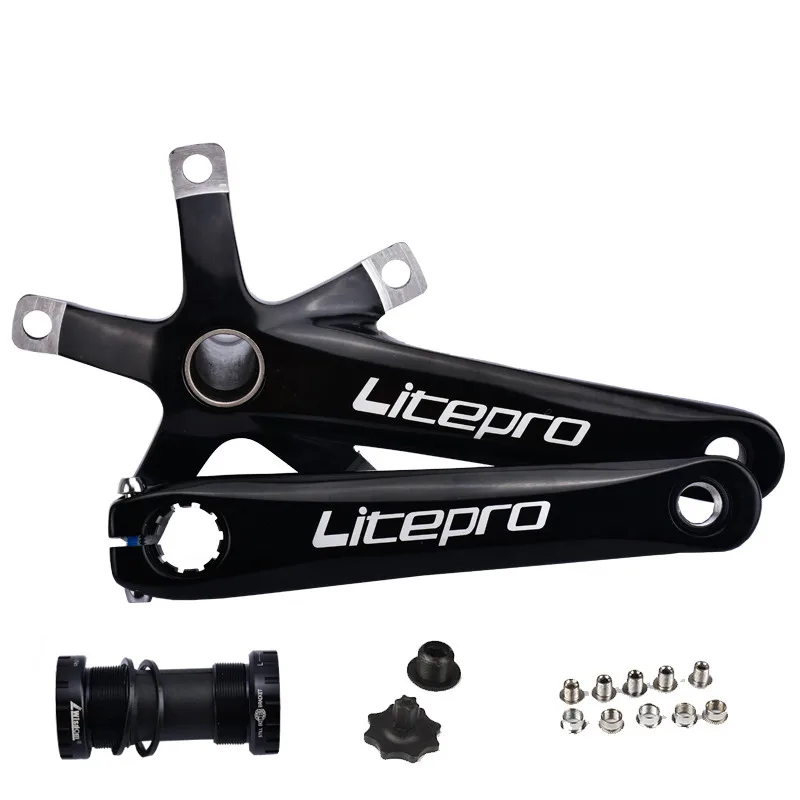 Litepro Складная велосипедная рукоятка из алюминиевого сплава 170 мм BCD 130 складной